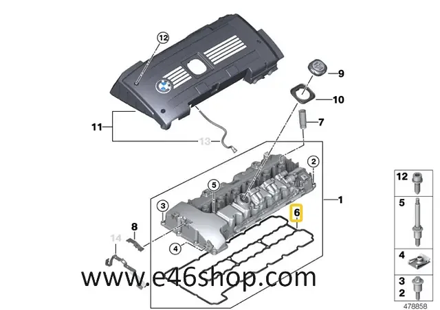 KLEPPENDEKSEL PAKKING BMW N53 MOTOR OE 11127544368 Olcsóbb