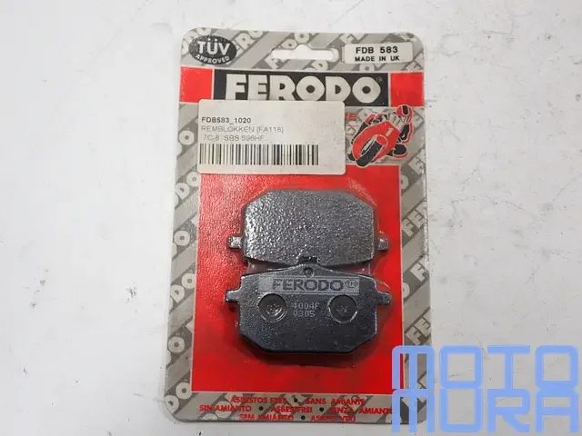 Ferodo FDB583 Organische remblokken voor Yamaha XT 600 1985–1990 en XT 600 Z Tenere 1987–1990 – organisch – voorrem Olcsóbb