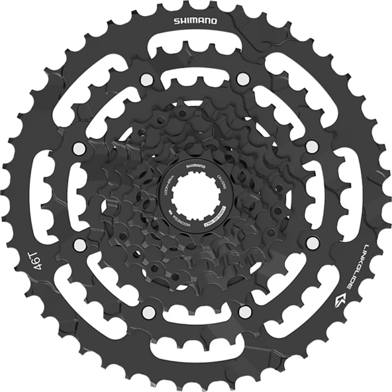 Szuper ajánlat Shimano Fekete Shimano Cues LG300 11-46 Linkglide fogaskoszorú 2024
