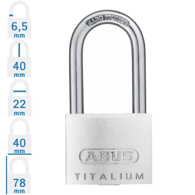 ABUS 64TI/40HB40 KA6416 hosszúkengyelű egységkulcsos lakat tetszőleges darabszámban Szuper ajánlat