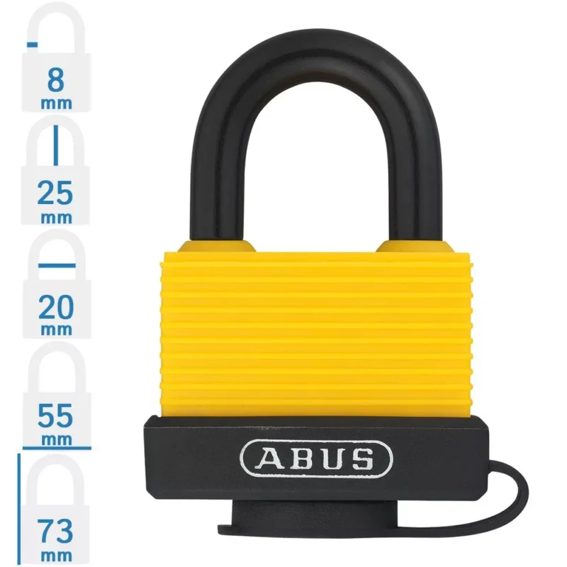 ABUS 717AL/45 KA6401 egységkulcsos lakat - Sárga Népszerű