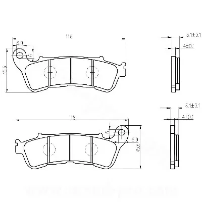 Fékbetét HONDA SH 125 / 300CC/ S-WING /SUZUKI BURGMAN 125 2007-2013 Szezonális akció