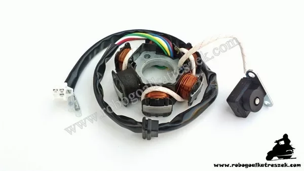 Árcsökkenés Gyújtás alaplap állórész 6 tekercses 4T GY6 125-150ccm, 4 ütemű kínai robogóhoz