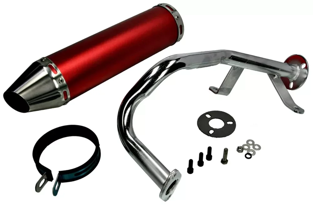 Kipufogó 4T RACING GY6 10"-es kerekű 50-80ccm robogóhoz Expressz szállítás