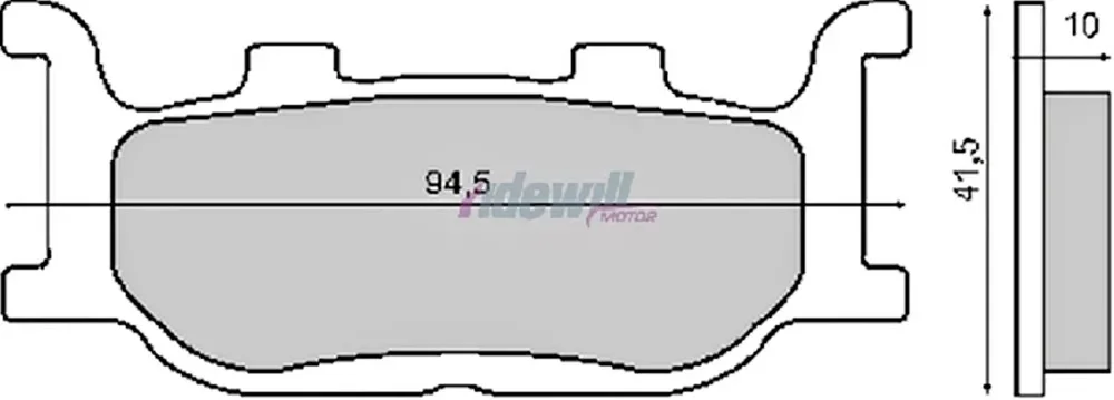 Exkluzív ajánlat Fékbetét YAMAHA SR / TDR / XV / T-MAX / FZ6 / XJ 125 / SKYLINER 250ccm RMS 0410