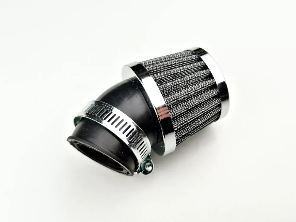 Utolsó esély Levegőszűrő sport króm 32mm 45 fokos