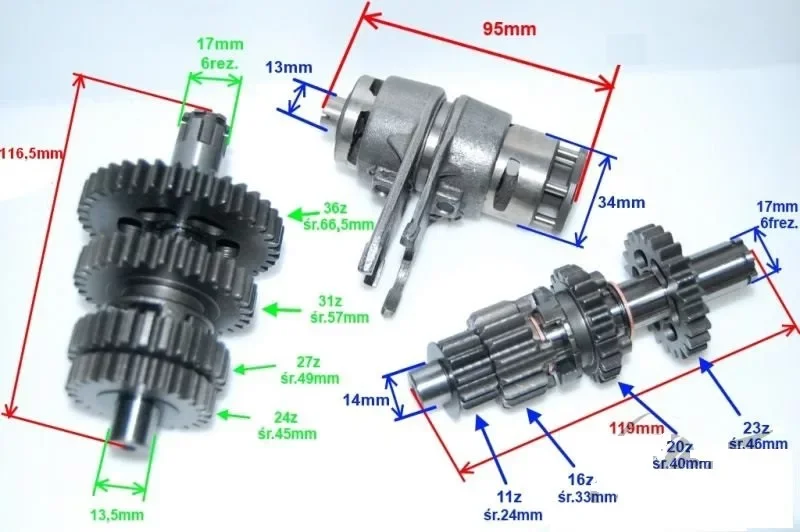 Váltó fogaskerék szett ATV 110ccm tip IV. Árcsökkenés