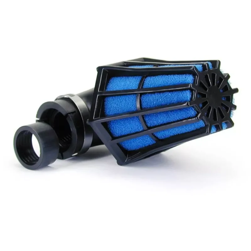 Biztonságos fizetés Levegőszűrő sport 28/35mm 90 fokos FEKETE / KÉK