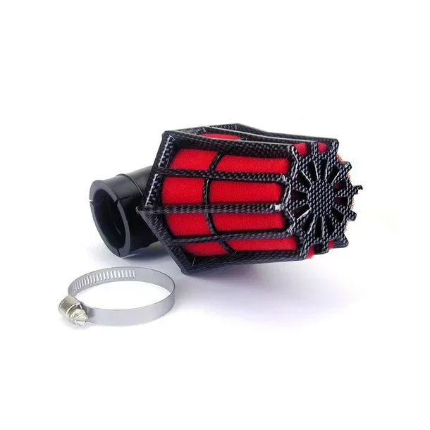 Levegőszűrő sport R-EVOLUTION 28/35mm 90 fokos KARBON/PIROS Nézd meg most