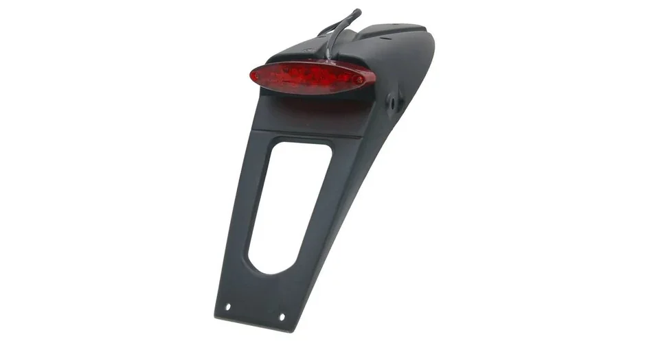 Kedvezményes ár Sárvédő hátsó, rendszámtábla tartó LED-es féklámpával Supermotard, Enduro