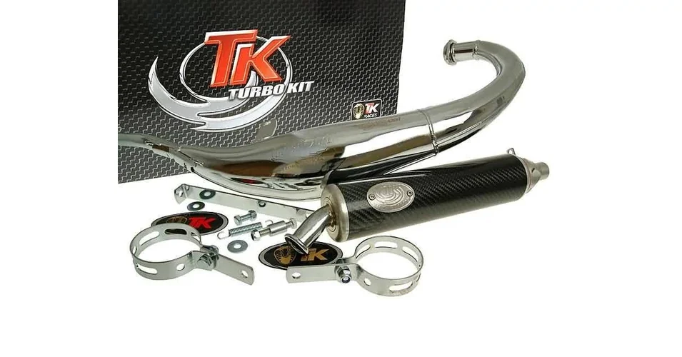 Ingyenes szállítás Kipufogó Derbi Senda (D50B, EBE050, EBS050) krómozott TurboKit Bajo RQ