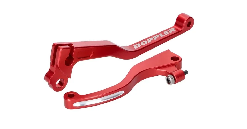 Fékkar + kuplungkar szett Derbi Senda DRD piros CNC Doppler Gyors kiszállítás