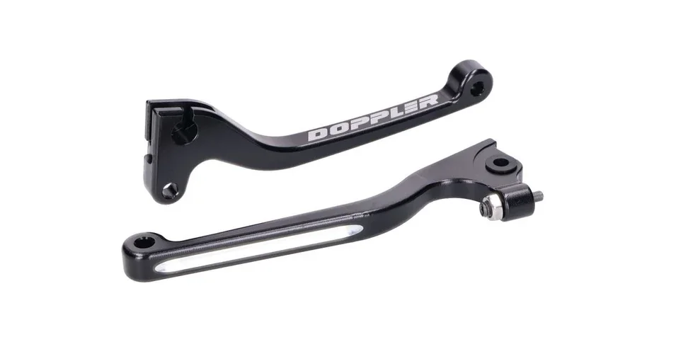 Fékkar + kuplungkar szett Derbi Senda, Gilera RCR, SMT (-2010) fekete CNC Doppler Akciós ár