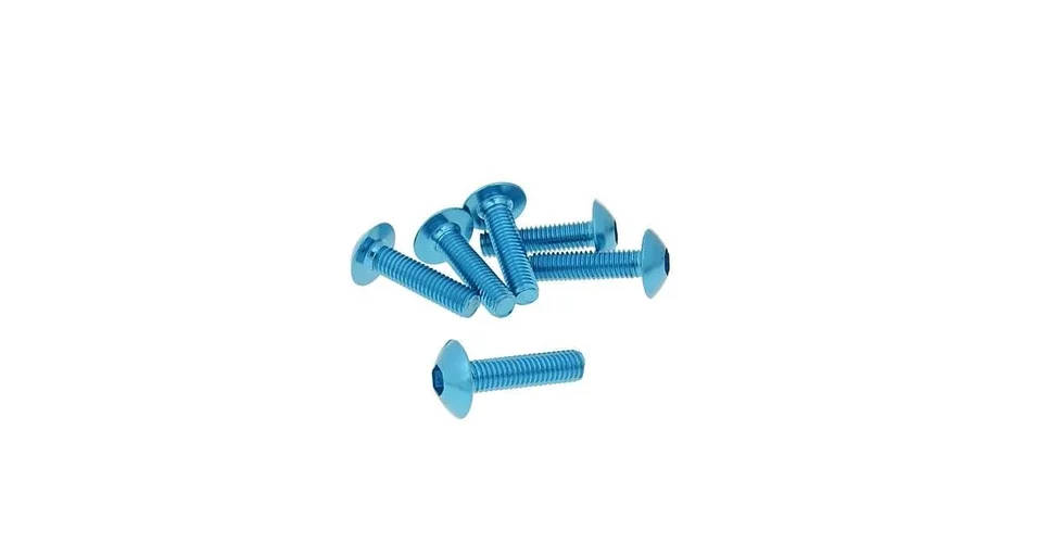 Csavar szett eloxált alumínium kék 6 db-os M5x20 V-parts Expressz szállítás
