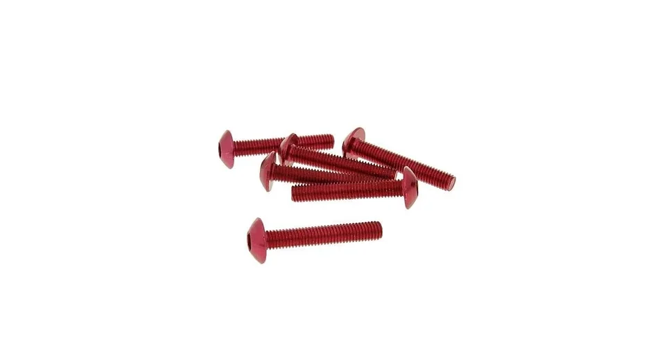 Csavar szett eloxált alumínium piros 6 db-os M5x30 V-parts Akció