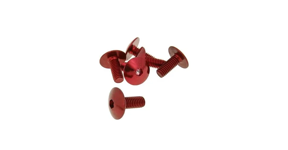Csavar szett eloxált alumínium piros 6 db-os M6x15 V-parts Vásárlói kedvenc