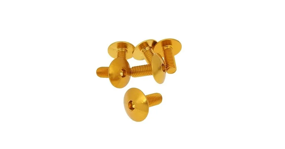 Csavar szett eloxált alumínium arany 6 db-os M6x15 V-parts Kedvezmény