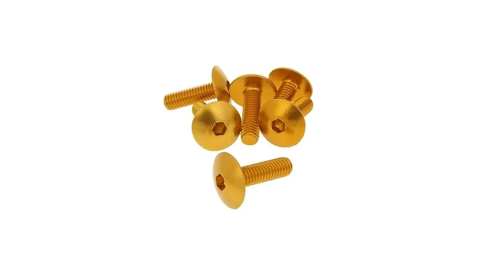 Azonnal elérhető Csavar szett eloxált alumínium arany 6 db-os M6x20 V-parts