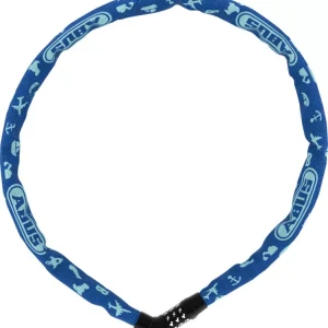 Vásárlói kedvenc ABUS láncos lakat jelkóddal Steel-O-Chain Symbols 4804C/75, kék