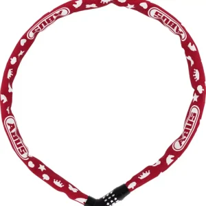ABUS láncos lakat jelkóddal Steel-O-Chain Symbols 4804C/75, piros Vásárlói kedvenc