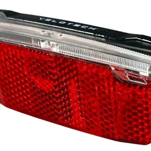 Végkiárusítás Velotech dinamós hátsó lámpa csomagtartóra 3LED