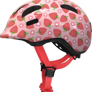 Biztonságos vásárlás ABUS kerékpáros gyerek sisak Smiley 2.1, In-Mold, rose strawberry, S (45-50 cm)