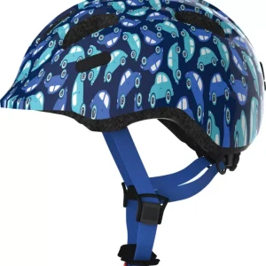 Szuper akció ABUS kerékpáros gyerek sisak Smiley 2.0, In-Mold, blue car, S (45-50 cm)
