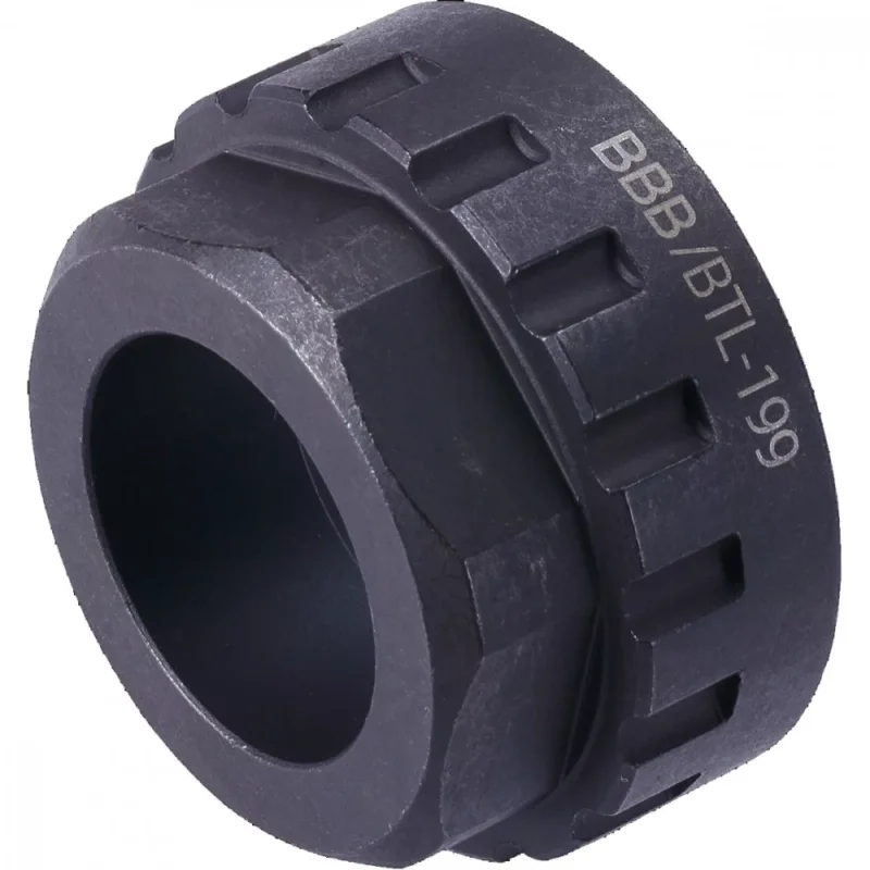 Végkiárusítás BBB Cycling kerékpáros szerszám - lánctányér leszedő BTL-199 DirectPlug Shimano XTR, 36 mm-es villáskulcs kell hozzá, Shimano XTR-hez, 41mm/16 fogas rögzítőgyűrűhöz