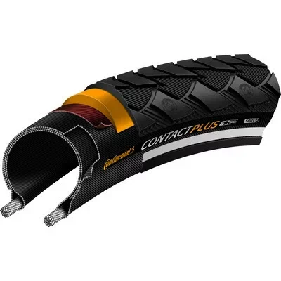 Akció Continental kerékpáros külső gumi 47-507 Contact Plus 24x1,75 fekete/fekete, reflektoros