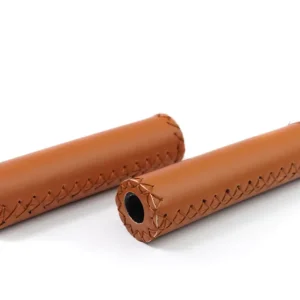 Újdonság Markolatbőr hatású varrott barna 80 mm