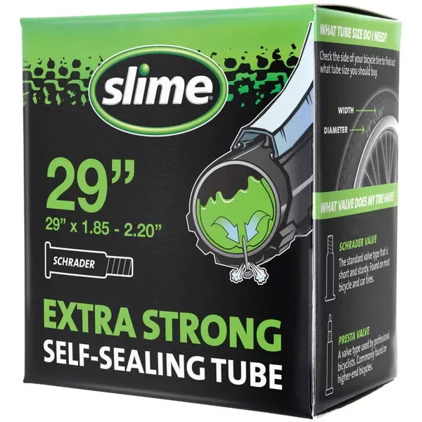 Belső SLIME 29x1,85-2,2 SV Schrader/autó szelep- defektgátló folyadékkal tőltve Különleges ajánlat